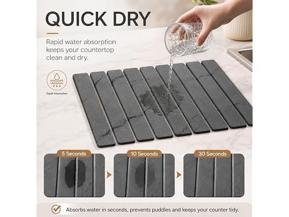 Dihmpor Absorbent Stone Dish Drying Mat
