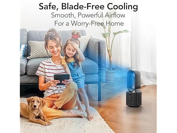 EZ-CHILL 14-in Rechargeable Bladeless Fan