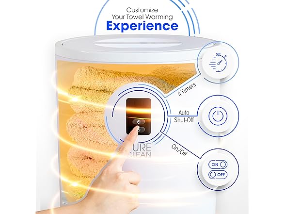 PURE CLEAN PureClean Towel Warmers Bucket, with Cus