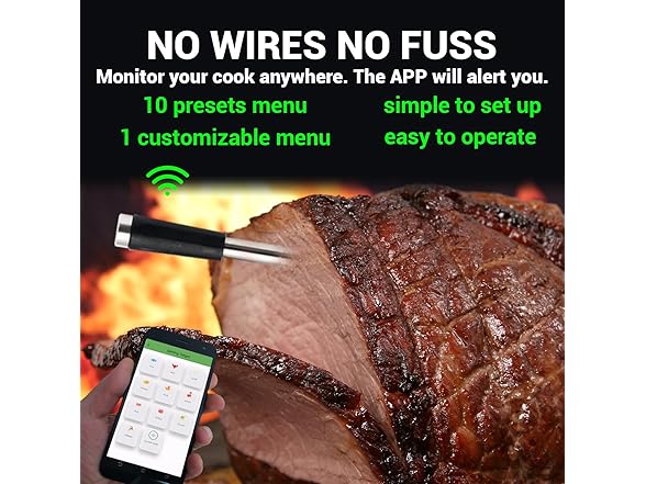 AIBBQLIFE  Wireless Meat Thermometer