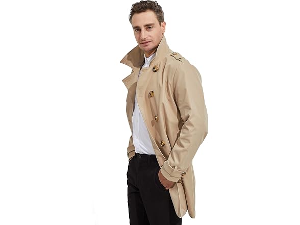 Orolay Men (L) Long Double Breasted Windbreaker