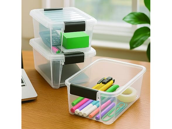 Simplify 3 Piece 3.2LT Clear Storage Container Set