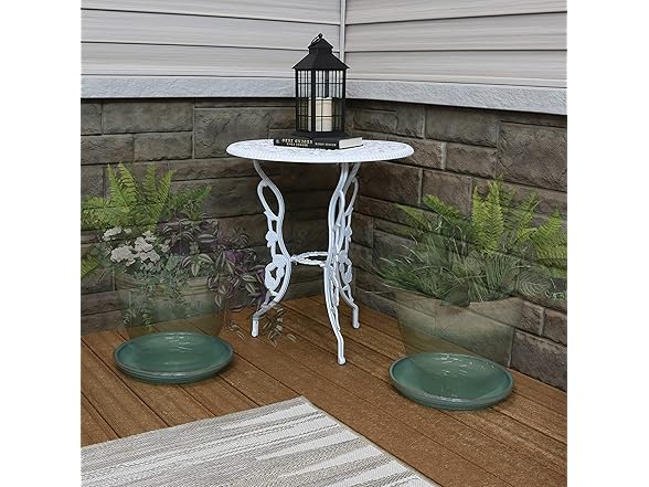 Sunnydaze 12" Ceramic Plant Saucers 2Pk