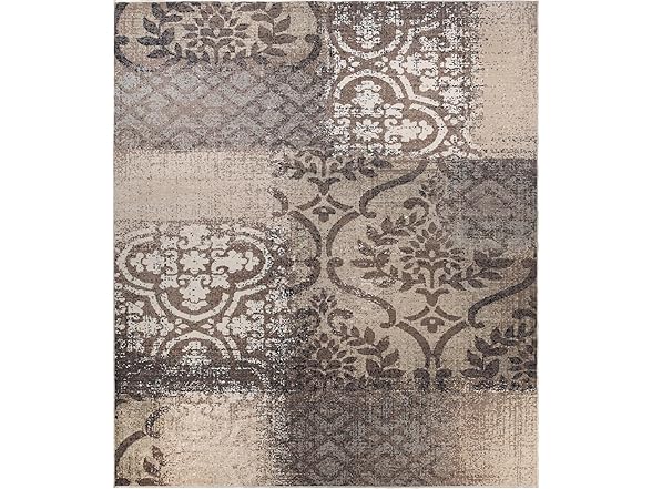Superior Distressed Abstract Damask Indoor Area Rug (Your Choice)