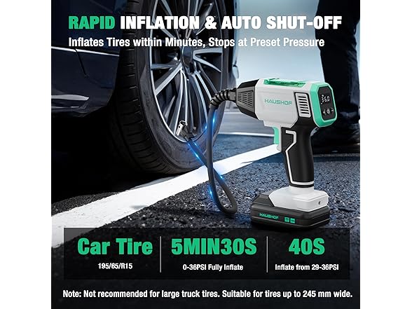 HAUSHOF 20V Tire Inflator