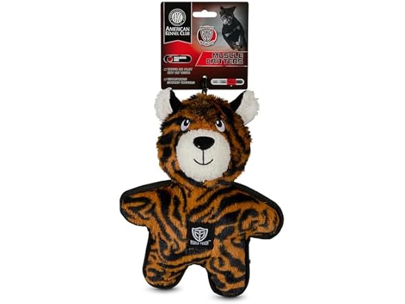 American Kennel Club Plush Dog Toy with Squeaker Tiger