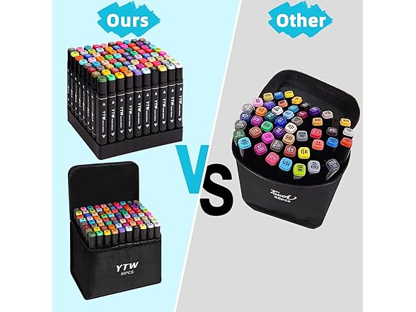 YTW 80 Colors Dual Tip Art Markers