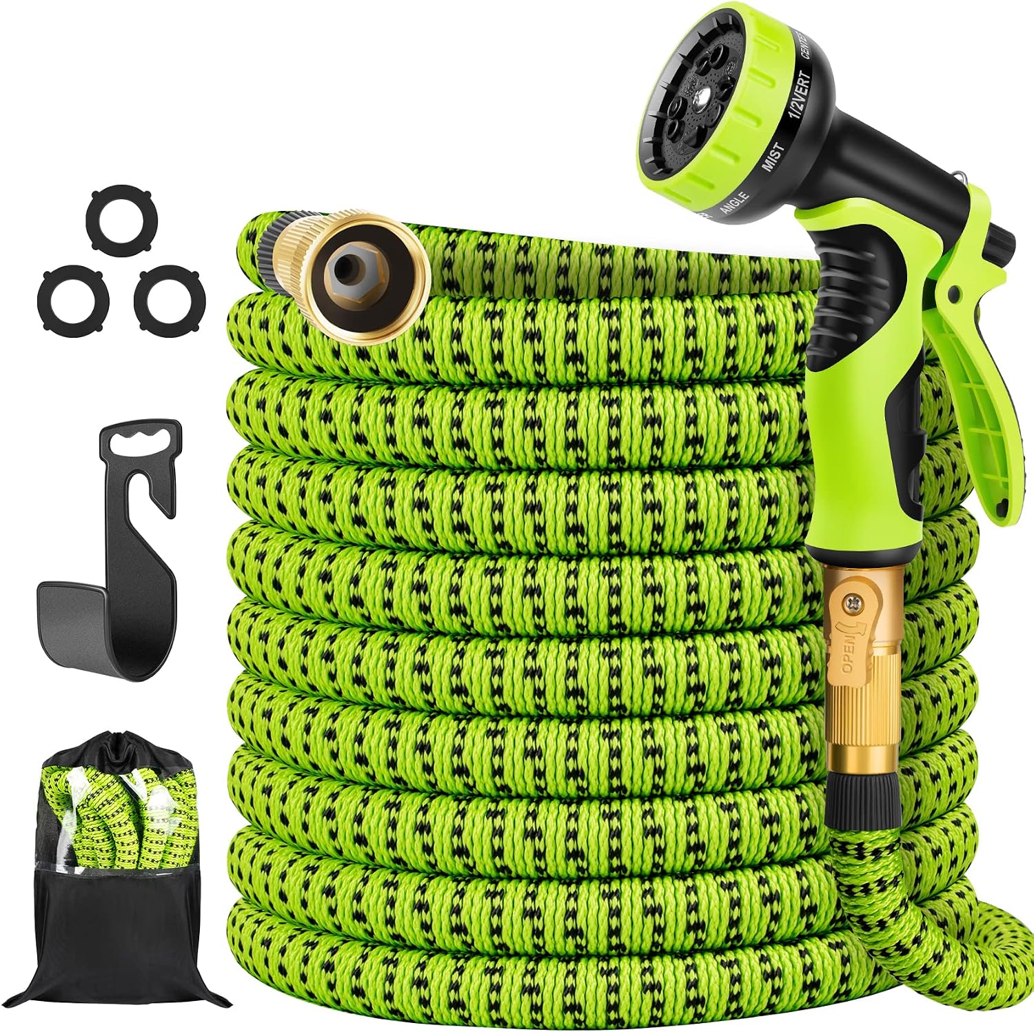 Expandable Garden Hose 50ft w/ 10 Nozzle- Choose Color - Gallery 7