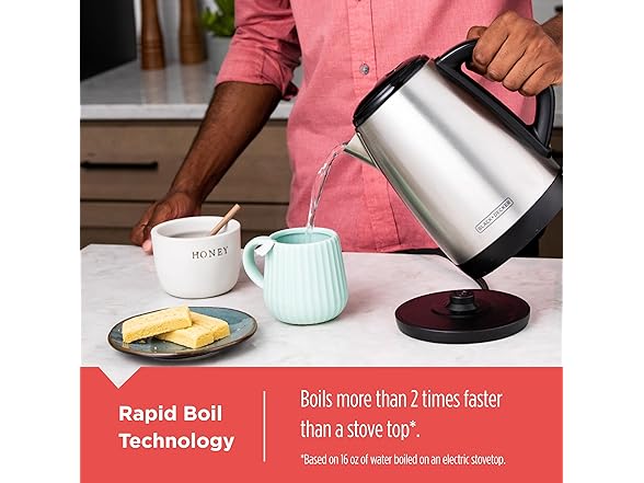 BLACK+DECKER 1.7L Cordless Electric Kettle