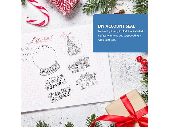 SUPVOX Silicone Clear Stamps - Christmas