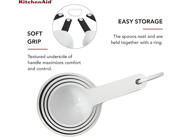 KitchenAid Measuring Cups, Set Of 4, White