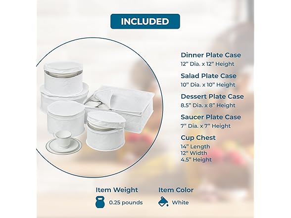 Honey-Can-Do Dinnerware Storage Containers Set