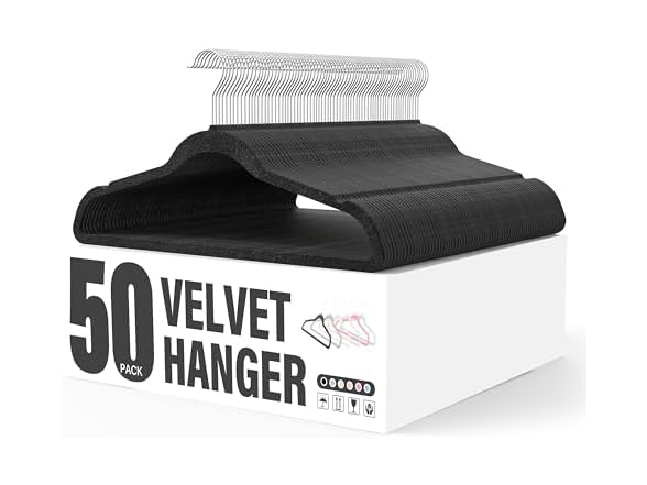 YSSOA Velvet Hangers 50 Pack