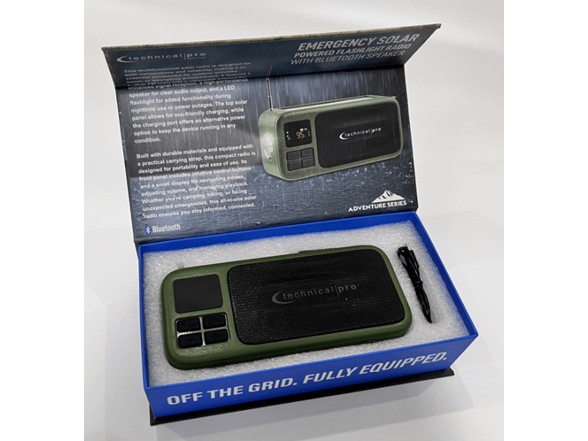Solar Emergency Radio with Speaker (Bluetooth)