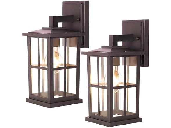 BesLowe 2-Pack Outdoor Wall Mount Light