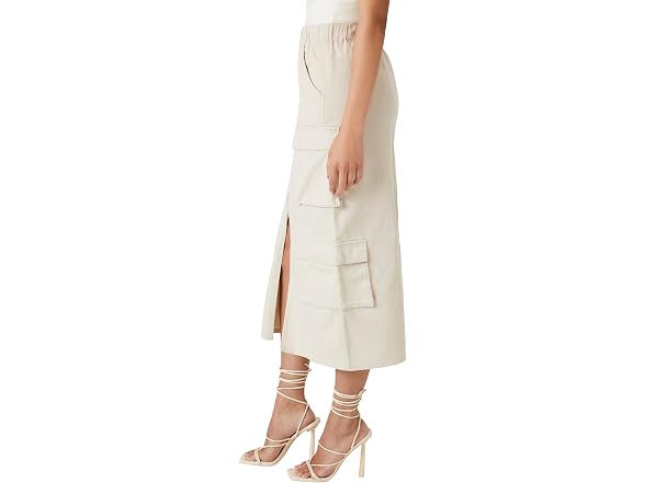 Forever 21 (XS) Twill Cargo Maxi Birch Skirt