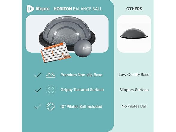 Lifepro Horizon Balance Ball Trainer - Silver
