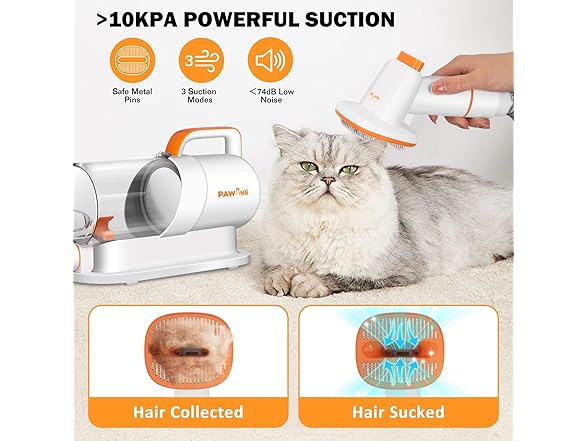 PAWING Pet Grooming Kit with Vacuum