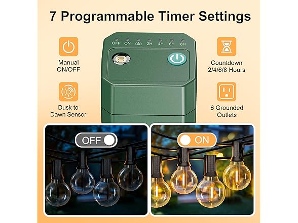 BN-LINK Outdoor Power Stake Timer 25FT