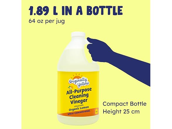 Originally Yellow, Distilled White Vinegar for Cleaning