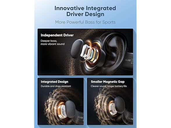 KLKE Open-Ear Bone Conduction Headphones