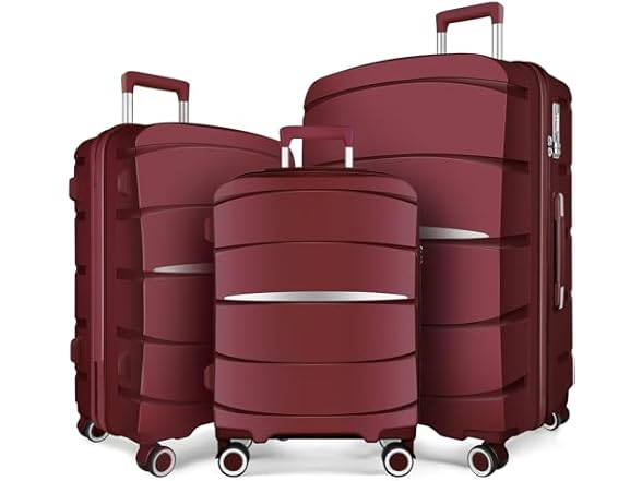 Axidou Spinner Luggage Set (20", 24", 28"), PC+ABS Shelled