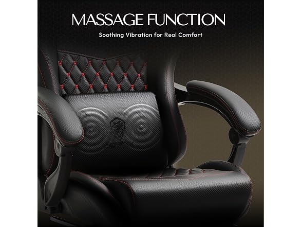 Dowinx Big & Tall Vintage Gaming Chair Black