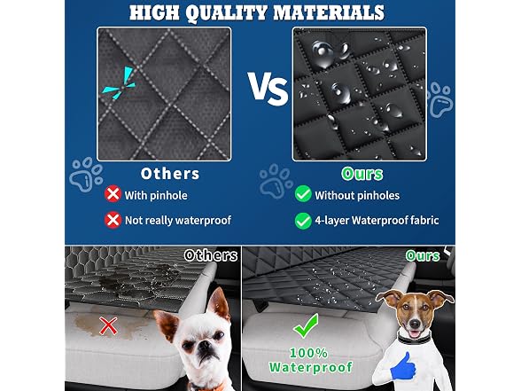 Waterproof Dog Car Seat Cover w/ Mesh