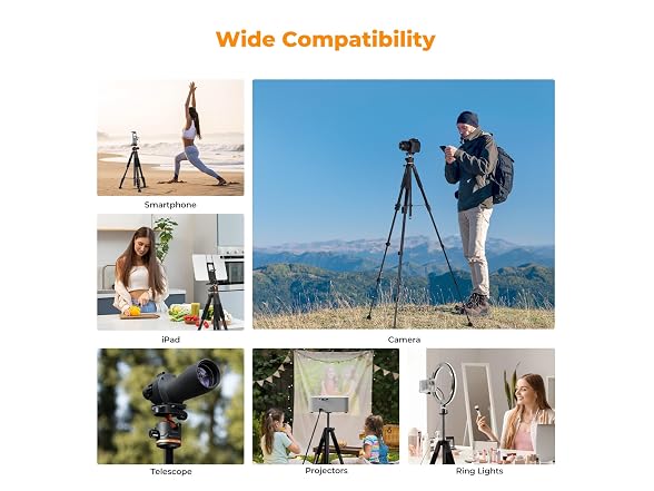 K&F CONCEPT 75 inch/190cm Camera Tripod
