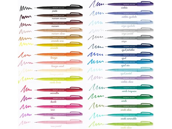 Pentel Brush Sign Pen SES15C-12 Fibre-Tip Pen 1 Pale Pink