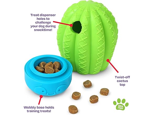 Cactus Surprise Dog Treat Dispenser