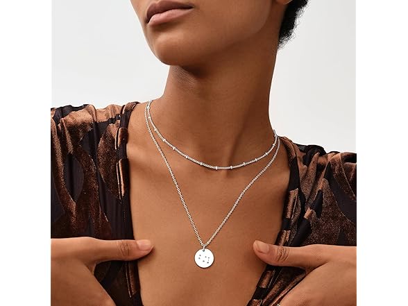 MEVECCO Sliver Necklace Zodiac Taurus