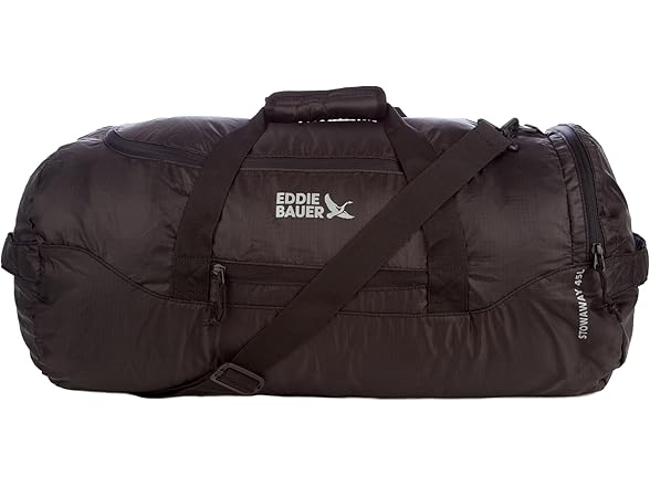 Eddie Bauer Stowaway Packable Duffel Bag, Dark Smoke