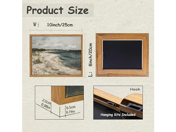 2 Pack 8"x10" Vintage Wall Art (Choose Style)