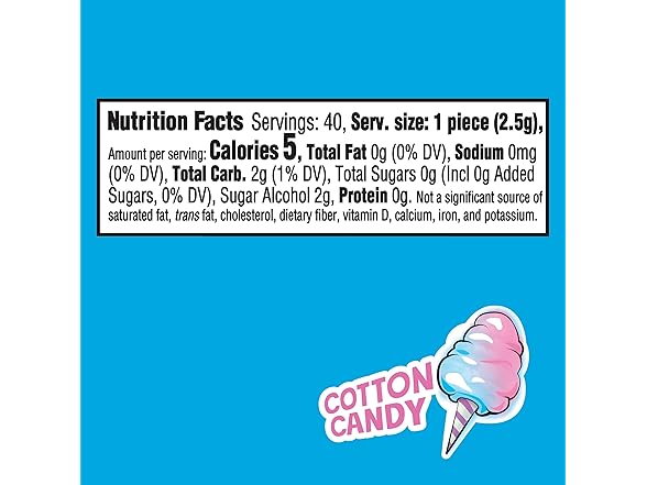 40CT Trident Vibes Sugar-Free Gum, Cotton Candy