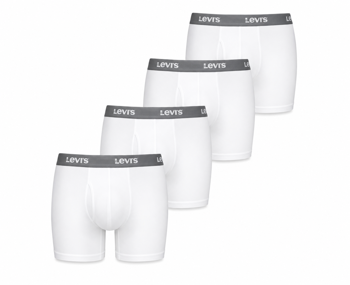 Levi's Mens Solid Basic Boxer Briefs - Gallery 11
