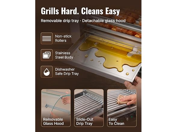 SYBO Hot Dog Roller Machine, 30 Hot Dogs