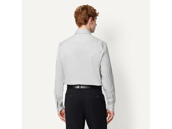Amazon Essentials Men Stretch Wrinkle Shirt Grey