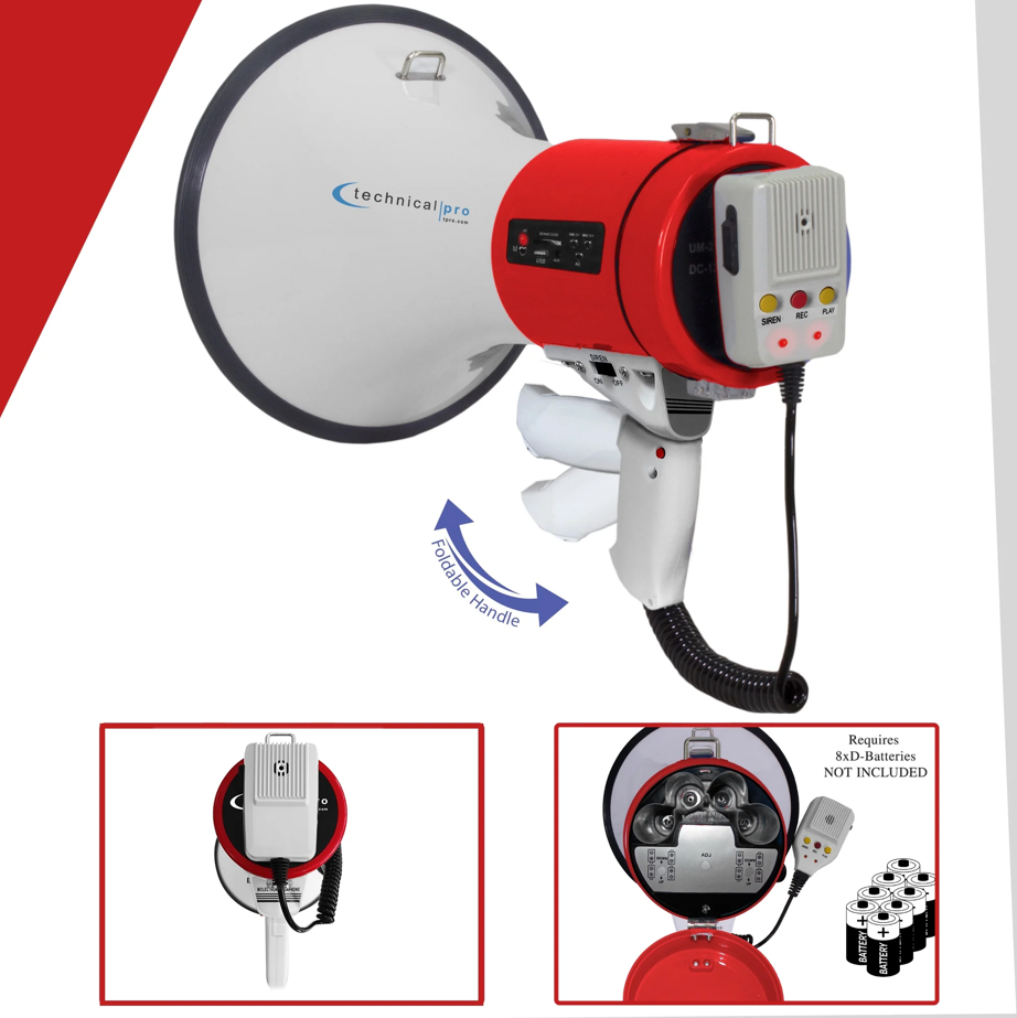 40W Megaphone with Handheld Mic & Siren - Gallery 8
