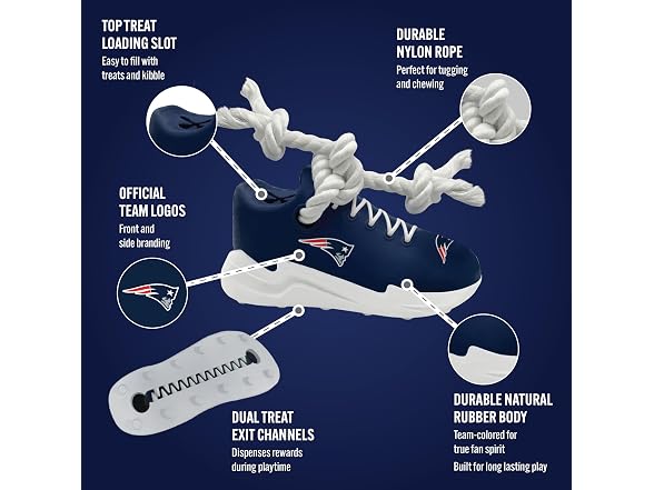 Pets First NFL New England Patriots Cleat Sneaker Dog Toy