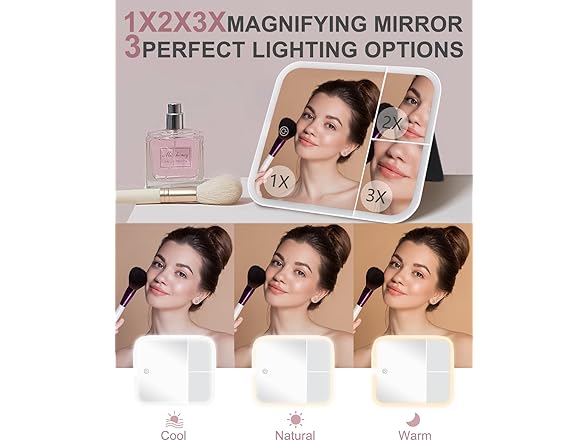 MAFYIY Travel Makeup Bag with LED Mirror