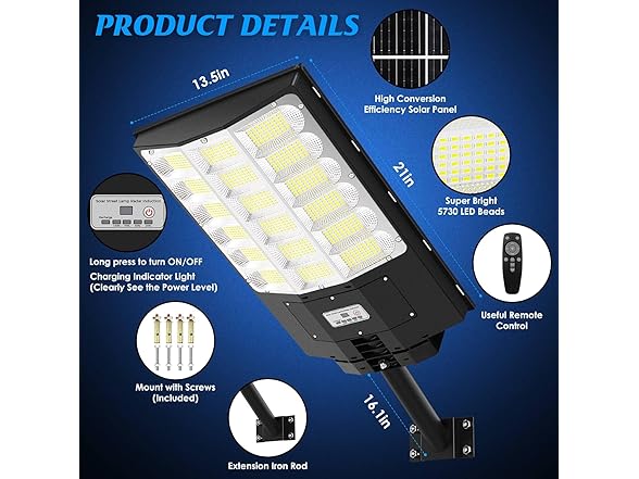 Brightever Solar Street Light Outdoor Waterproof