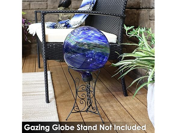 Sunnydaze 10-Inch Gazing Ball for Garden, Northern Lights