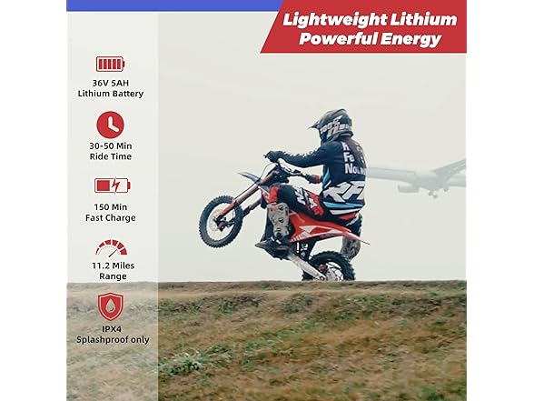RFN SX-E350 36V Electric-Dirt-Bike