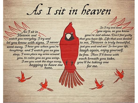 AMELIA SHARPE Vintage Tin Sign Cardinal