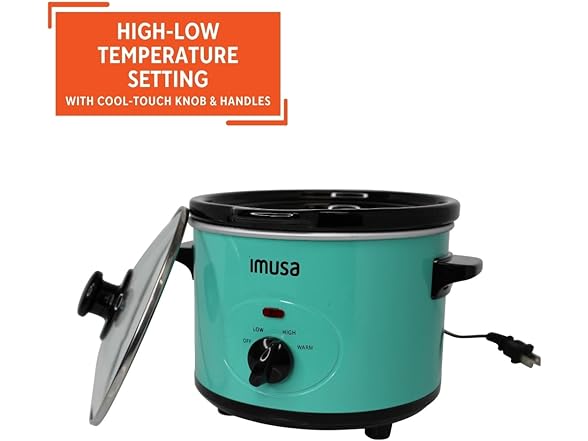 IMUSA Slow Cooker 1.5qt Teal
