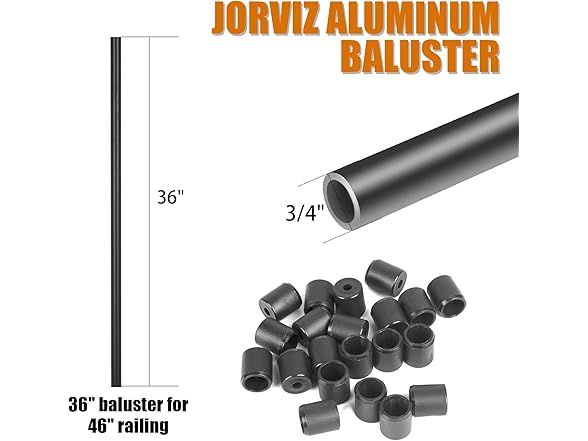 Jorviz Aluminum Deck Balusters