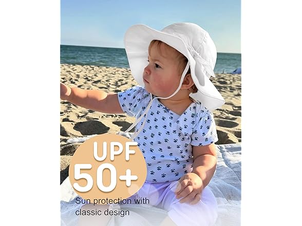 FURTALK Baby Sun Hat White pink 0-6M