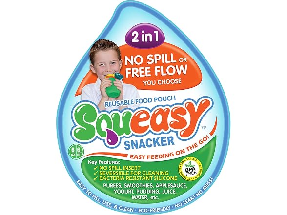 Squeasy Gear Snacker, Aqua Blue, 6