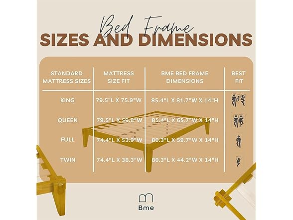 Bme Chalipa 14” Queen Bed Frame